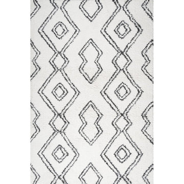 Deia Moroccan Style Diamond Shag Area Rug
